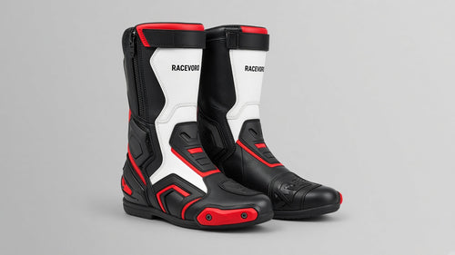 Design render – Racevoro Apex boots, front